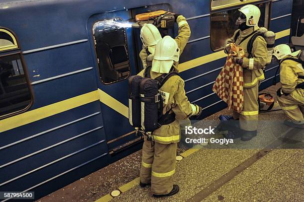 The Emergencies Ministry Exercises Stock Photo - Download Image Now - Accidents and Disasters, Actor, Artist