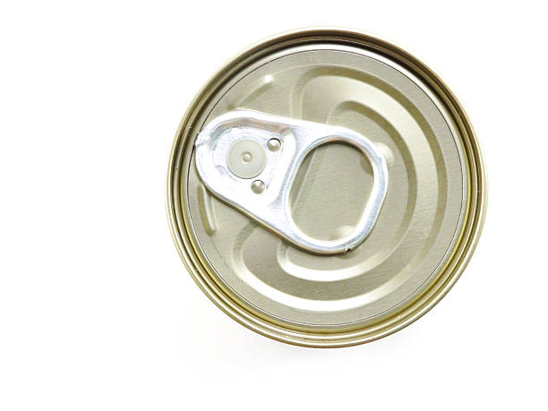 istock metallic can on white background view from the top 588216638