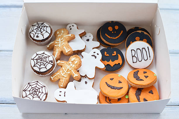 istock Halloween gingerbread cookies 588218642