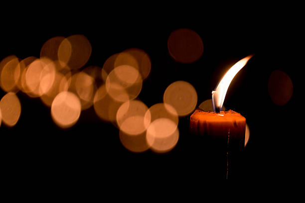 Candle flame stock photo