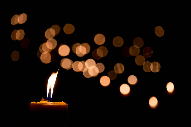 Candle flame stock photo