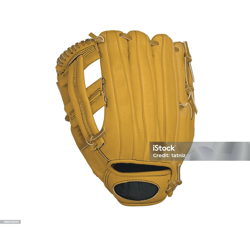 leather baseball glove leather baseball glove isolated on white background Baseball - Sport Stock Photo