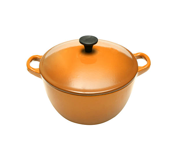 istock Orange casserole dish or crock pot 588225766