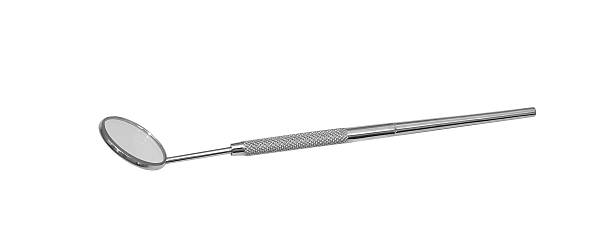 istock One dental mirror isolated on white 588228500