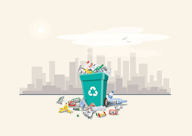 Littering Garbage Around The Trash Bin On The Street Stock Illustration - Download Image Now - iStock Littering Garbage Around The Trash Bin On The Street Stock Illustration - Download Image Now - iStock