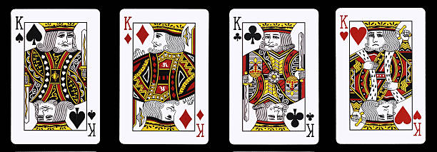 istock Four Kings in a row - Playing Cards 588230130