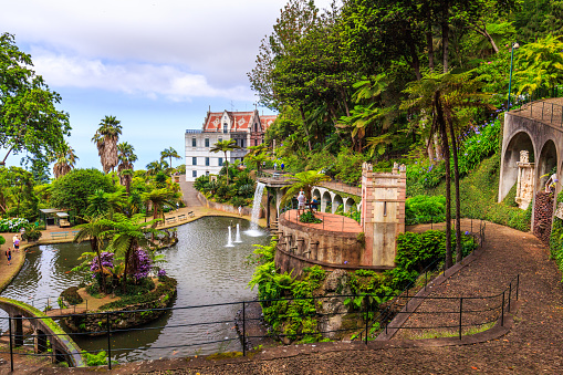 Funchal, Portugal - July 2, 2016: Monte Palace Tropican Garden in Funchal, Madeira island, Portugal