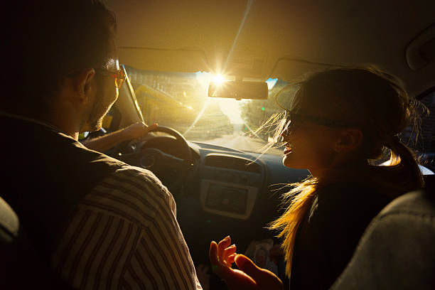 istock Young couple in the car 588242914