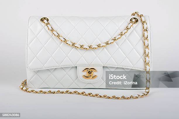 White Chanel Bag Stock Photo - Download Image Now - Chanel - Designer  Label, Bag, Arts Culture and Entertainment - iStock