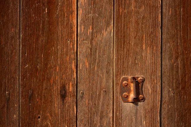 istock Old Vintage brownie painted wood board texture background 588244318