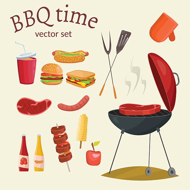 Spring Bbq Vector 380+ Spring Grill Background Stock Illustrations, Royalty-Free Vector ...