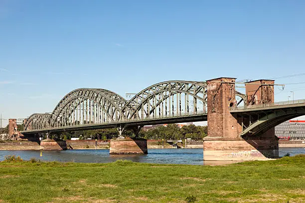 The South Bridge over the Rhine River in Cologne, North Rhine-Westphalia, Germany