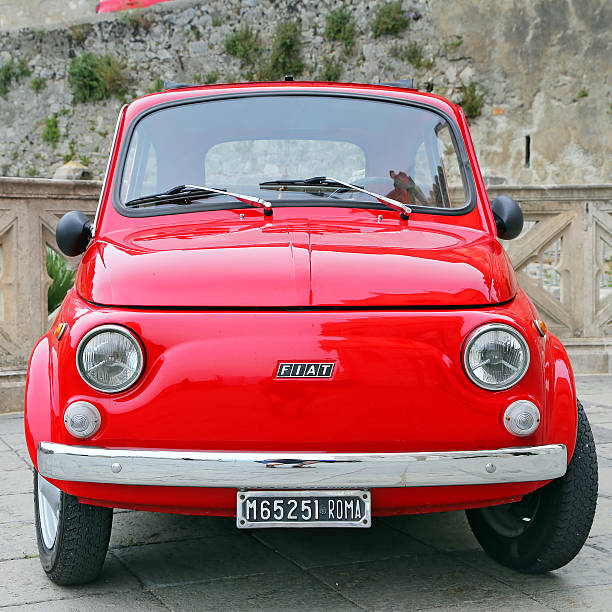 Fiat 500 on the street in Gaeta - Italy - fotografia de stock