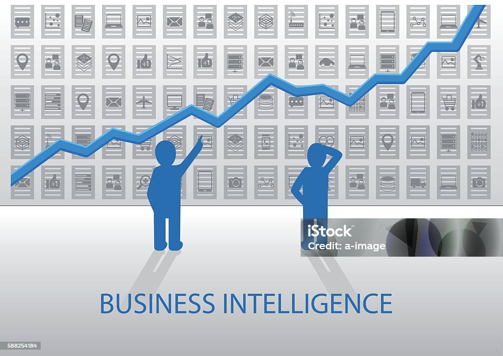 Positive Intelligence Graph Business Intelligence Illustration Analyzing Positive Chart Stock ...