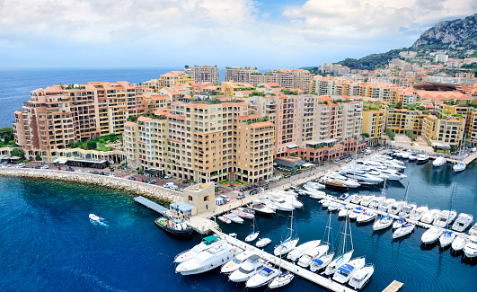 Fontvielle harbour of Monte Carlo, Monaco