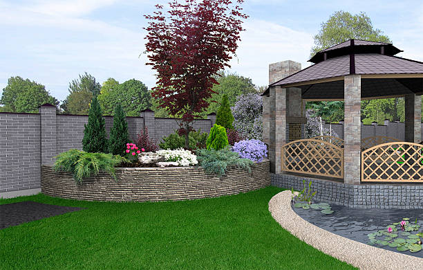 istock Alfresco living area, 3d render 588254910