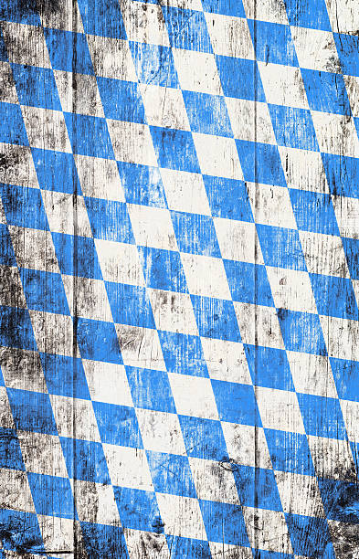 istock Beer Fest background with blue and white rhombus pattern 588255792