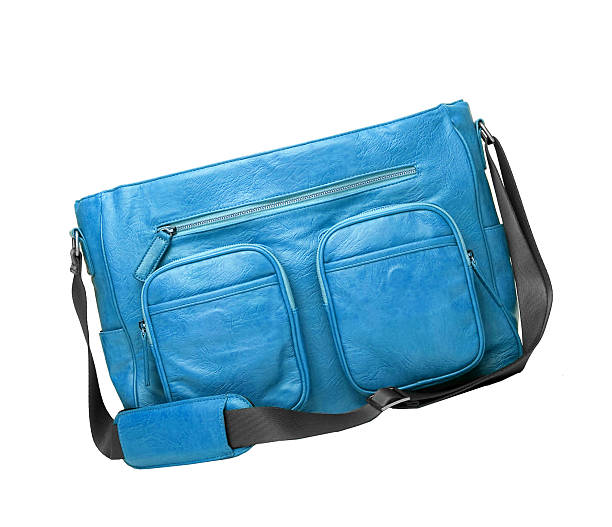 istock Sport blue bag. Isolated on white. 588258414