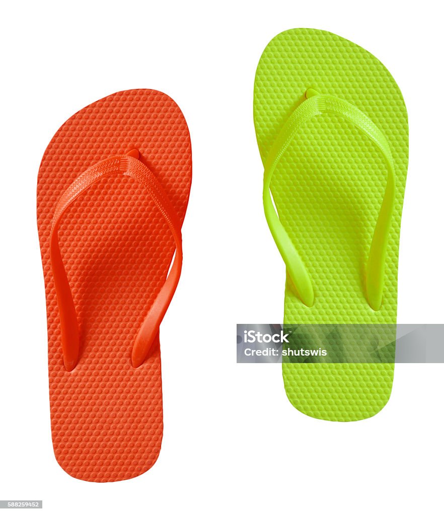 Summer Flip Flop Sandals isolated Arts Culture and Entertainment Stock Photo