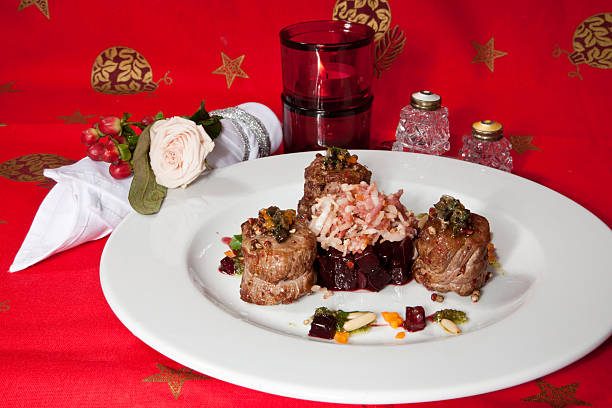 istock Tartare Beet With Shish Kebab From Pork 588265424