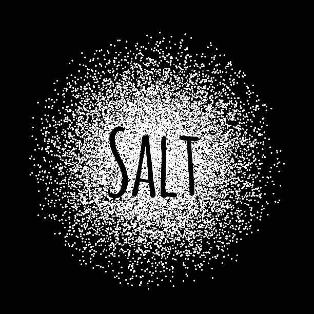 ilustraciones, imágenes clip art, dibujos animados e iconos de stock de sal hecha de puntos blancos - salt