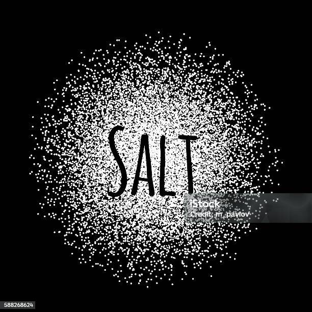 Salt Made Of White Dots Stock Illustration - Download Image Now - Salt - Seasoning, Salt - Mineral, Salt Shaker