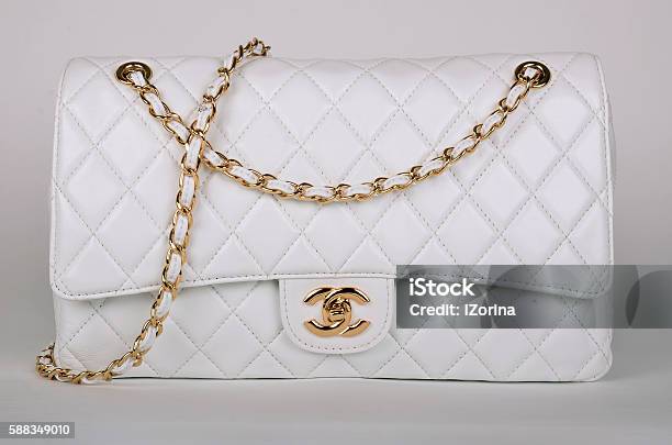 White Chanel Bag Stock Photo - Download Image Now - Chanel