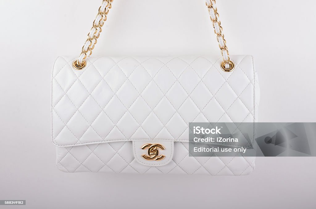 White Chanel Bag Stock Photo - Download Image Now - Chanel - Designer  Label, Bag, Gold Colored - iStock