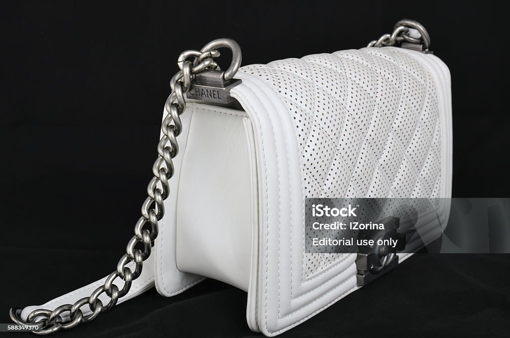 White Chanel Bag Stock Photo - Download Image Now - Bag, Chanel