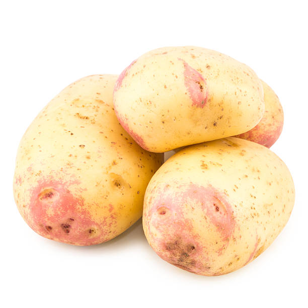 istock New potato isolated on white background. 588351490