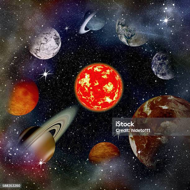 Solar System And Space Objects Elements Of This Image Furnished Stock Photo - Download Image Now