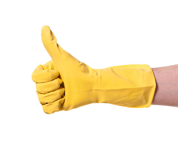 istock hand in glove isolated 588354160