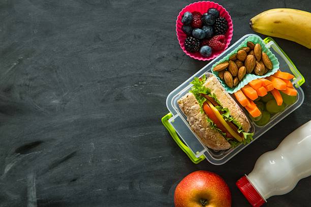 istock School lunch box with books and pencils in front of 588354372