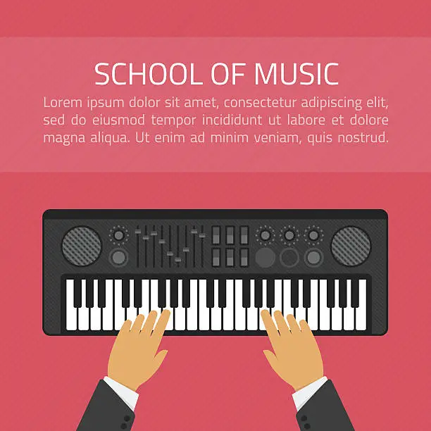 Vector illustration of School of music illustration