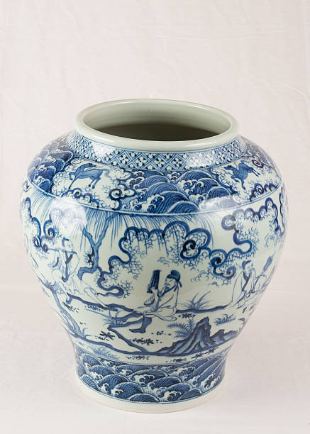 istock Antique Chinese under glazed blue and white wine jar 588362638