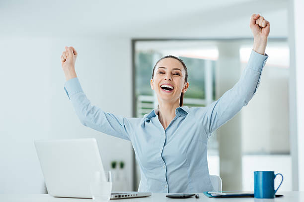 istock Successful business woman in her office 588362802