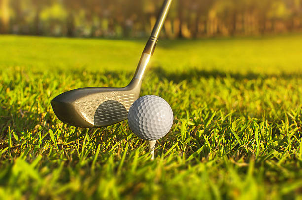 istock Golf club and ball in grass 588363672