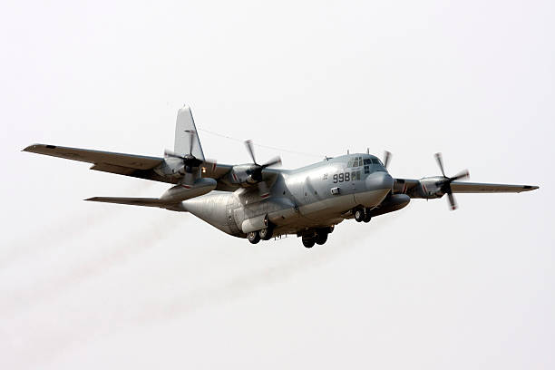 Israeli Air Force Lockheed C-130 Hercules military transport plane landing at Norvenich Airbase. Norvenich, Germany - August 27, 2020