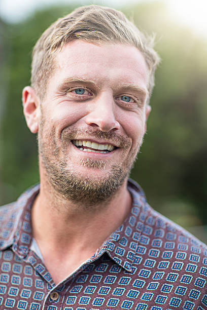 Happy Australian mid adult man
