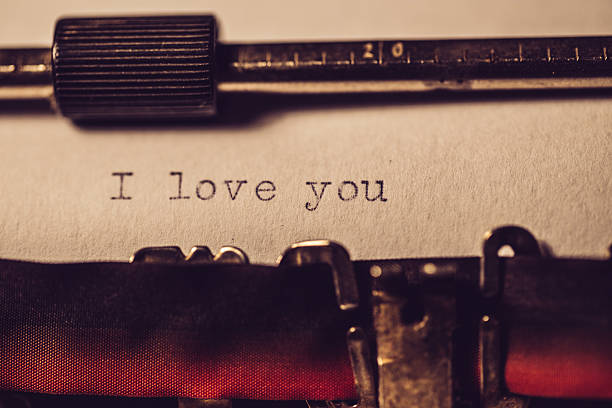 istock 'I love you' typed using an old typewriter 588368150