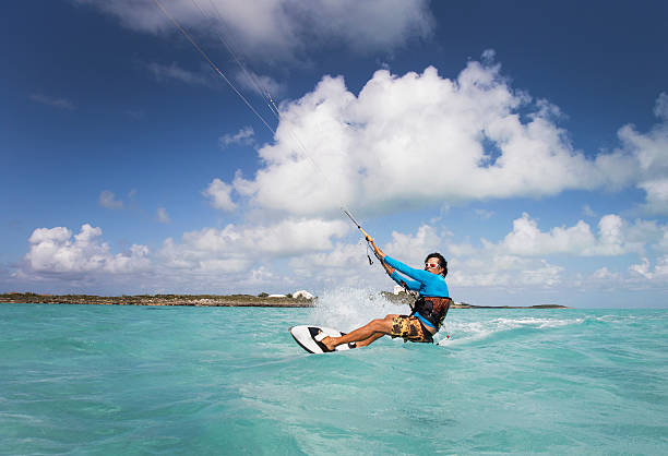 istock Kite Surfing Man In The Caribbean 588369350