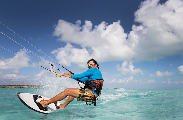 istock Kite Surfing Man In The Caribbean 588369370