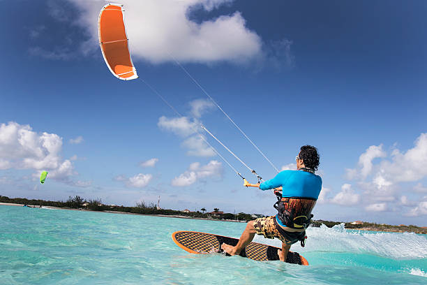 istock Kite Surfing Man In The Caribbean 588369390