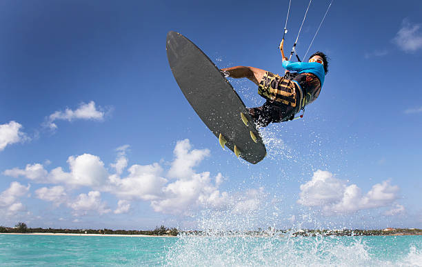 istock Kite Surfing Man In The Caribbean 588369432
