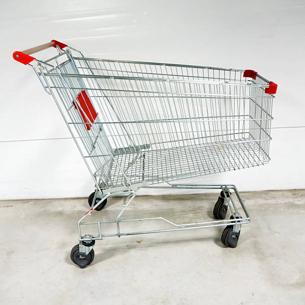 istock Empty shopping cart- trolley 588369484