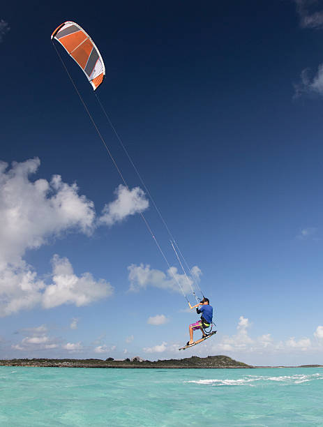 istock Kite Surfing Man In The Caribbean 588369532