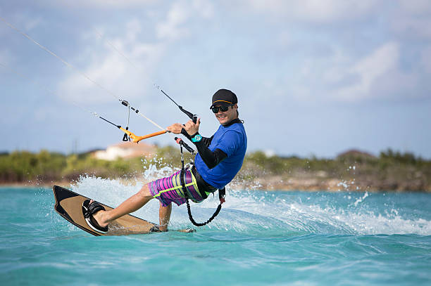 istock Kite Surfing Man In The Caribbean 588369590