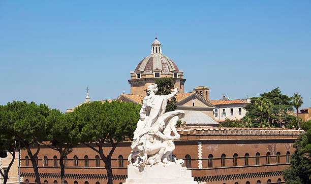 istock Close up view of sculpture in Rome 588371322
