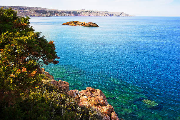 istock beautiful sea view, Crete, Greece 588372056