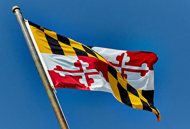 istock Maryland State Flag on Flag Pole 588373876